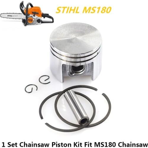 Quality 38mm Piston & Piston Pin Ring Kit Fit STIHL Saw MS180 MS 180 Chainsaw Cylinder Rebuild Use Piston Set Aftermarket Parts