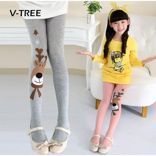V-TREE Baby Tights For Girls Elastic Girls Tights Christmas 2020 Clothing Girls Stockings Child Pantyhose Autumn Winter 2-9 Year