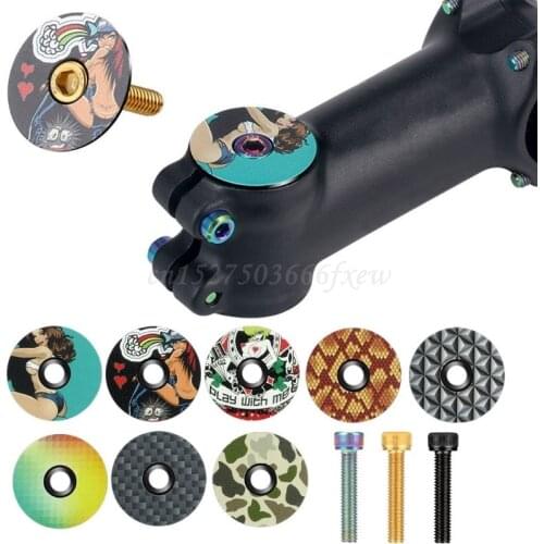 Mtb Road Bike Bowl Cover Bicycle Stem Top Cap For 28.6mm Fork Tube Headset Cap Cycling Accessories