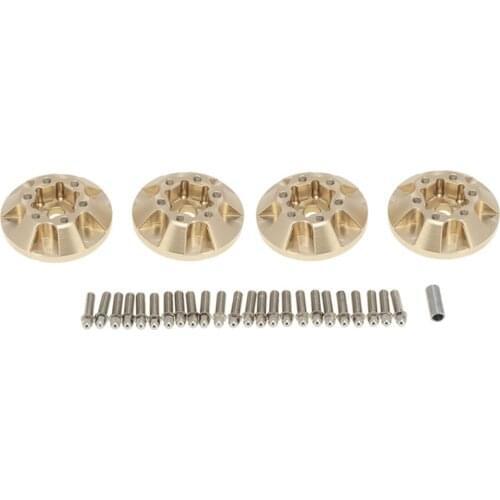 1.9"/ 2.2" Wheel Hub Counterweights Brass adapter Dia 3/6MM, Widened 3mm/6mm 6 Holes For RC Toy Car Crawler Upgrade Parts