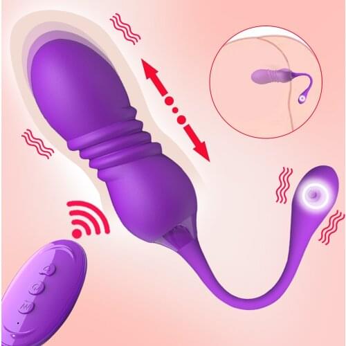 Jump Eggs Female Vaginal Massager Telescopic Vibrator Thrusting Panties Sex Toys For Women Masturbation Wireless Remote Control