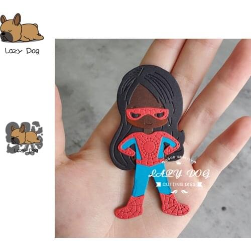 Superhero Boy Girl Metal Cutting Dies Scrapbooking Stencil DIY Mold Knife Craft Embossing Die Cuts Card Making New Dies For 2020