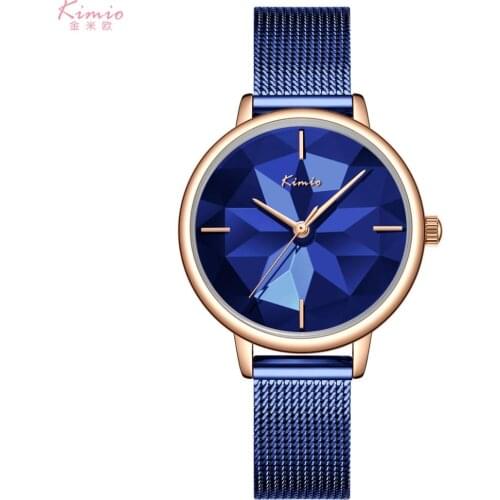 Alloy Case Simple Dial Colorful Stainless Steel Strap Waterproof Kimio Fashion Watches