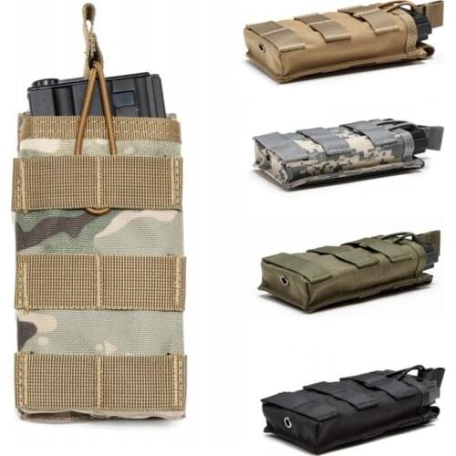 Single M4 M14M16 AR15 MAG Pouch Tactical Molle Magazine Pocket Military Army Hunting Shooting Multicam Bag Airsoft Accessory Kit