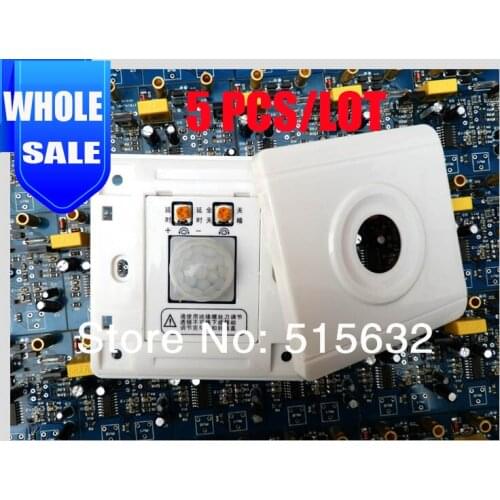 Wholesale 5pcs/lot 100% brand improved version PIR Light Switch Sensor Body Moving Detector Motion Sensing Lighting Switching