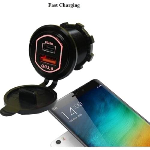 PD45W QC 3.0 Quick Charge Car Charger for iPhone 12 11 Pro Max Mini Xiaomi Huawei Samsung S10 9 Fast Charging Type C USB