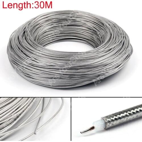 Areyourshop Sale 3000CM RG405 RF Coaxial Cable Connector Flexible RG-405 Coax Pigtail 98ft Plug Jac