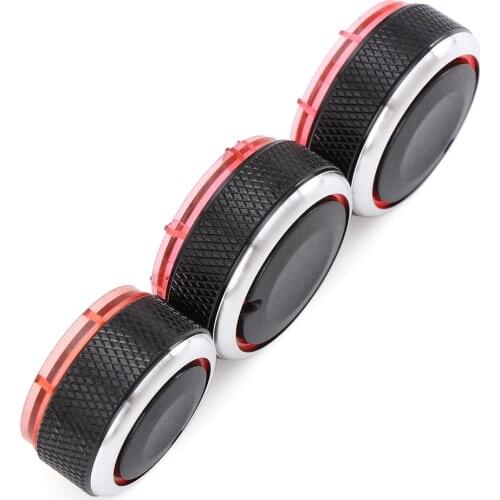 VCiiC Switch Knobs Heater Climate Control Buttons Dials Heat Frame Ring Air Con Cover For Volkswagen VW POLO 2014 Accessories