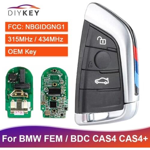 DIYKEY OEM Smart Remote Key Fob FCC ID: NBGIDGNG1 IC: 2694A-IDGNG1 3 Button 315MHz/433MHz PCF7953 for BMW F Series CAS4+/ FEM