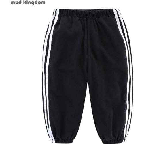 Mudkingdom Boys Girls Track Stretch Jogger Pants Classic Stripe Sportswear Elastic Waist Trousers