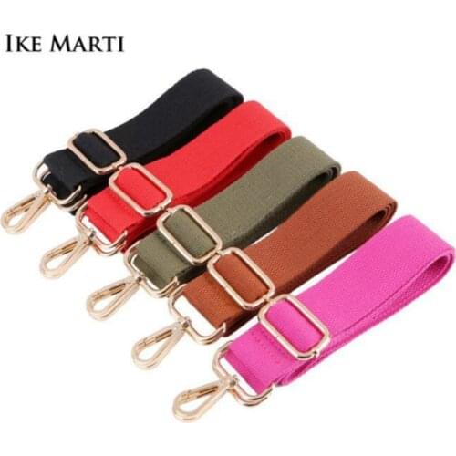 IKE MARTI Fabric Bag Strap Silver Buckle Women Bag Strap for Crossbody Bag Red Black Shoulder Strap Purse Strap Accessories