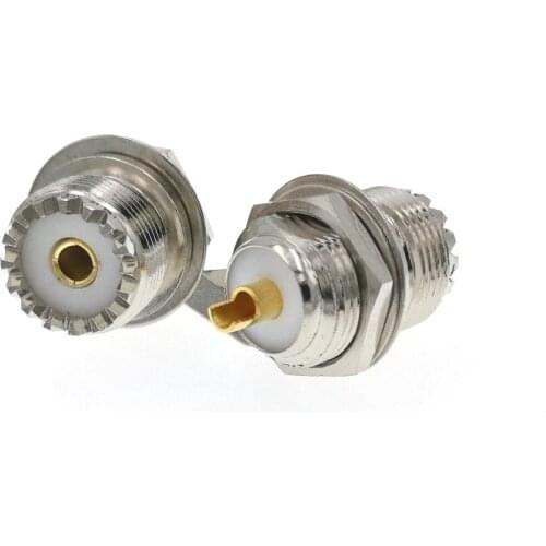 UHF Female Jack SO239 Nut Bulkhead Deck Clip Solder Cup RF Connector