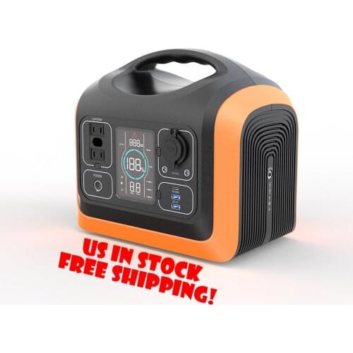 US in stock free shipping Solar charging LiFePO4 Battery 110v 600W portable power station generator