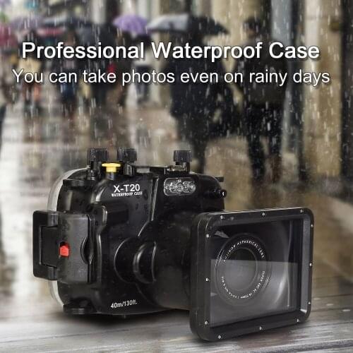 Mcoplus X-T20 Waterproof Underwater Camera Diving Housing Case Bag for Fujifilm Fuji XT20 X-T20 Camera