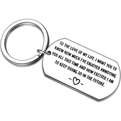 Funny Gifts stainless steel Keychain Naughty Valentines Day Gifts for Boyfriend Girlfriend Birthday Keychain for Husband Wife