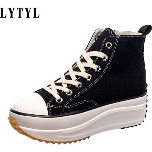 Spring Autumn Female Thick Bottom Sports Canvas Shoes Colors Round Toe Platform Shoes Women Flats Shoes Ladies B-56