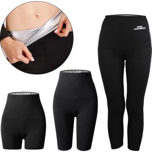 Women Body Shaper Pants Slimming Fat Burner Sweat Sauna Pant Shorts Yoga Training Running Sports Weight Loss Sweatpant