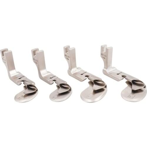 1PC Multi Size Industrial Sewing Machine Curved Crimping Foot Chiffon Skirt Crimping Device Hemming Presser Foot