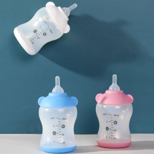 100ml Puppy Kitten Feeding Bottle Pet Milk Bottle Feeder Silicone Nursing Water Feeder With Replacement Nipple Cleaning Brush