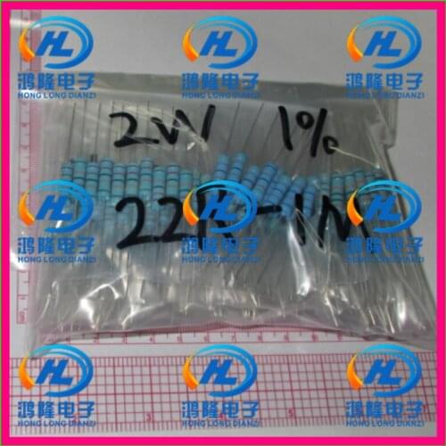 230pcs/lot 2W Metal Film Resistors 22R ohm-1M ohm 1% 2W Metal Film Resistors Samples kit 23values*10pcs=230pcs