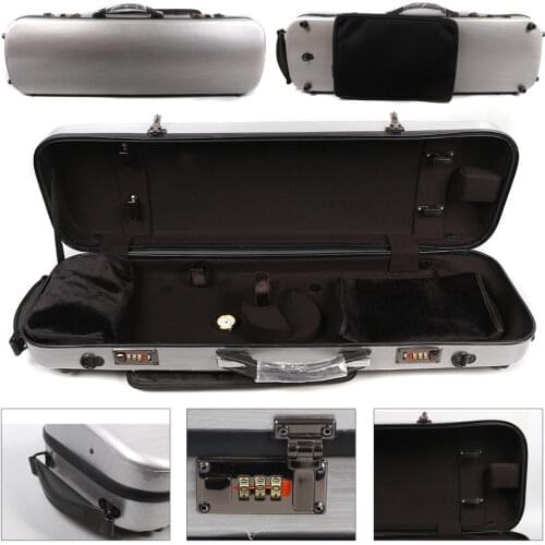 4/4 Violin case Mixed Carbon Fiber Strong Hard Case yinfente silver color#4