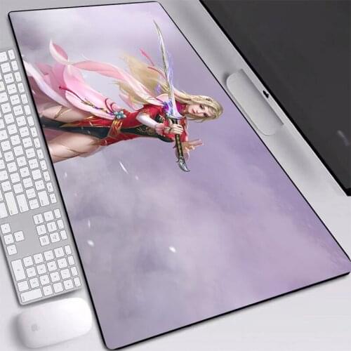 Gaming Mouse Pad Large Anime Cartoon Girl Non-slip Nature Rubber with Locked Edge Unique Game Mousepad Notebook Mice Mats