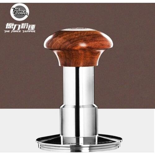 The Force Tamper Coffee Accessories Stainless Steel Coffee Tamper Kitchen Press Tool Cloth Powder Leveler Tool Powder Hammer58mm