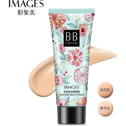 Images Natural BB Cream Moisturizing Whitening Easy to Wear Concealer Foundation Base Makeup Bare Face Cosmetics