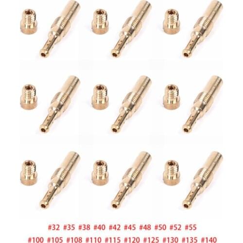 20Pcs Set Motorcycle Carburetor Main Jets Slow Pilot Jets For PWK Keihin OKO CVK Carb Set Injector Nozzle