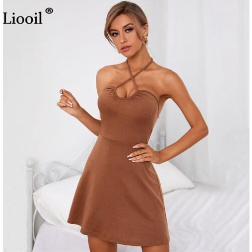 Летние платья с открытыми плечами Liooil China At AliExpress