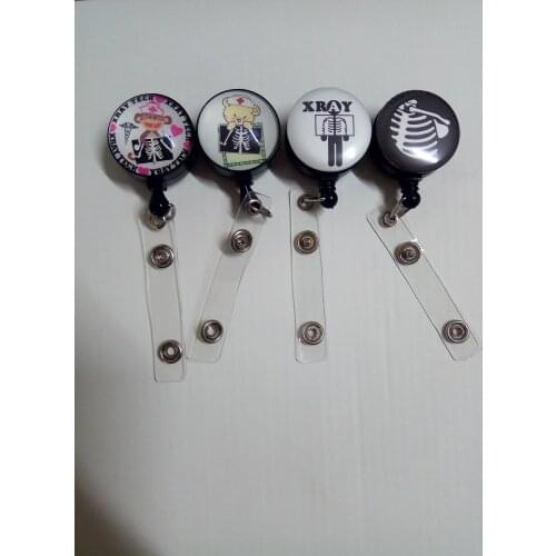 X-Ray Cute ID Badge Reel Holder Clip Holder Retractable Nurse Rad Xray Tech