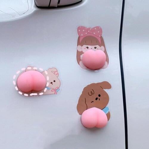 Multifunctional Creative Strong Viscous Car Protective Sticker Elastic Car Door Bumper Sticker Cute Car Supplies