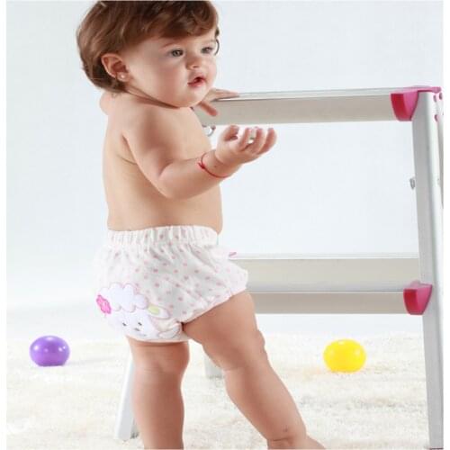 Fashion Washable 4 layers Baby Training Pants Nappies Boy Girl Pee Learning Shorts Briefs Infant Cloth Diapers