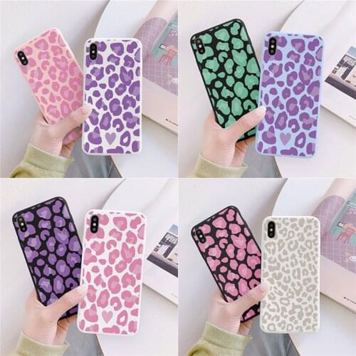 Fashion Leopard Print Phone Case For iPhone 12 Mini 11 Pro X XR XS Max Soft Back Cover For iPhone 7 8 6 6s Plus 5 SE 2020 7Plus