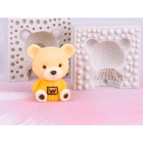 Cartoon Bear Mould Silicone Mold Fondant Cake Decorating Tool Gumpaste Sugarcraft Chocolate Forms Bakeware