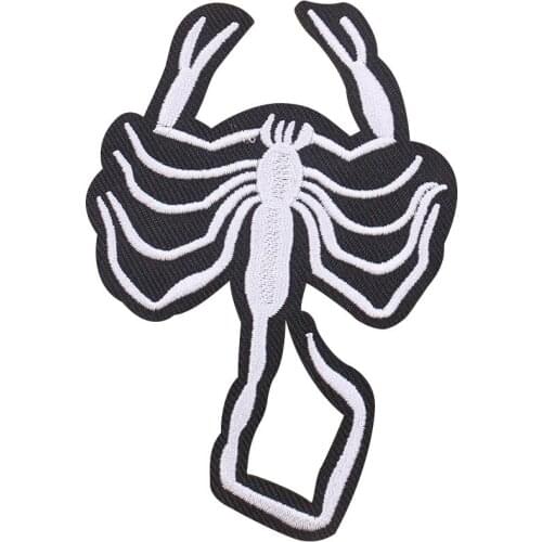 Cartoon Embroidery Scorpion Cloth Sticker Personalized Iron on Pathces Decoration Thermo Adhesive DIY Patch Sticker Apparel Bag