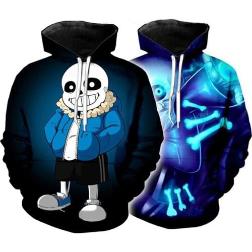 Undertale 3D Printed Hoodies Men Women sweatshirt Halloween Casual Pullovers Streetwear Tops