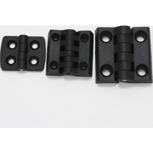 10pc Nylon Small Hinge Black Mini Plastic Door Bearing Distribution Box Cabinet Door Industrial Box PP Adjustable Damping Hinge