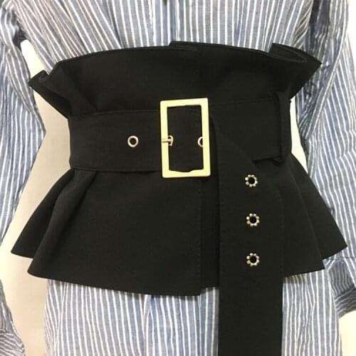 New ruffled the pad sealing pin buckle, adjustable belted waist thin high - grade joker female waist wide sealing