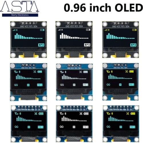 Original 0.96" OLED SPI/IIC I2C white/blue/yellow blue 0.96 inch OLED module 128X64 OLED LCD LED Display Module For ARDUINO