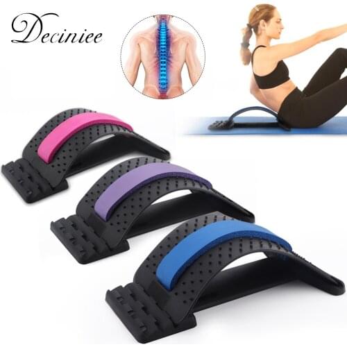 Waist Back Massager Back Relieve Stretcher Massage Tools Pain Body Stretch Fitness Lumbar Support Relaxation Waist Relax 3 Color