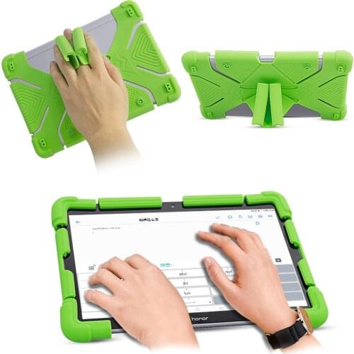 For Huawei MediaPad T3 9.6'' Silicone Shockproof Case for Samsung SM-T815 T820 9.7'' Universal 8.9'' - 10.1'' Tablet Stand Case