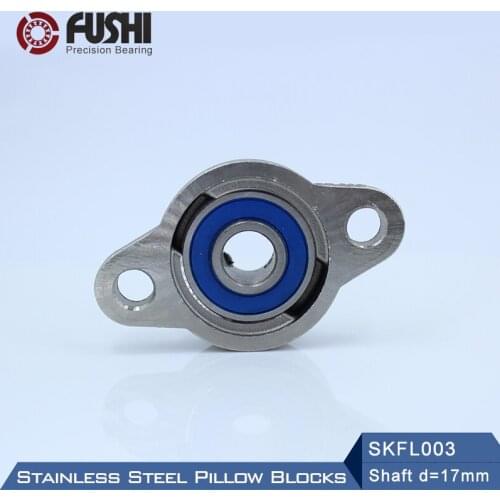 SKFL003 Bearing Shaft 17mm ( 1 Pc ) SSKFL003 Stainless Steel Pillow Block S KFL003 17 mm Bearings