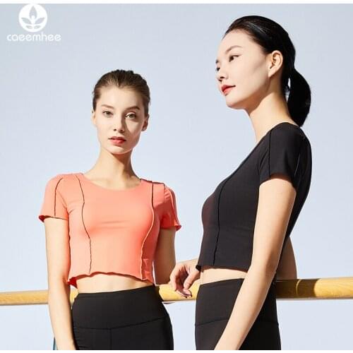 Yoga Top Womans Sport Fitness Shirt Womens Tracksuit Running Hiking Gym Sportswear Short Sleeve Sports Bra Womens Tube Top