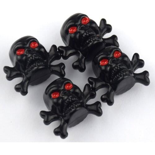 4Pcs/Set Universal Car Auto Skull Valves Cap Dust Stem Car Style Antirust Copper Core Fashion Motorcycle Tires Car Accessories