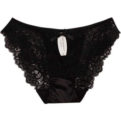 Ladies Lingerie Intimates Seamless Soft Briefs Sexy Women Transparent Lace Underwear Female Briefs Panties