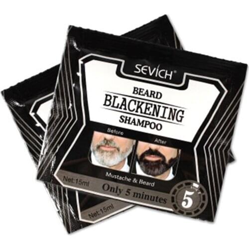 1pcs Men Efficient Blackening Beard Coloring Nourishing Beard Shampoo Dye Herb Natural Repair Hair Color Dye