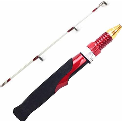 1Pc Winter Ice Fishing Pole Retractable Portable Shrimp Fishing Rod Ultrashort Spinning Rods Fish Gear Fishing Pole Tackle