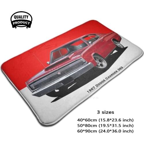 1967 Charger 383 3D Soft Non-Slip Mat Rug Carpet Foot Pad 1967 Charger 383 Charger Mopar Mopar Muscle Fastback Custom Wheels