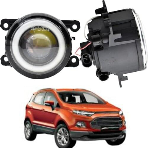2in1 Car Front Bumper LED Fog Light Assembly DRL Daytime Running Fog Lamp H11 12V For Ford EcoSport 2013 - 2016 foglights